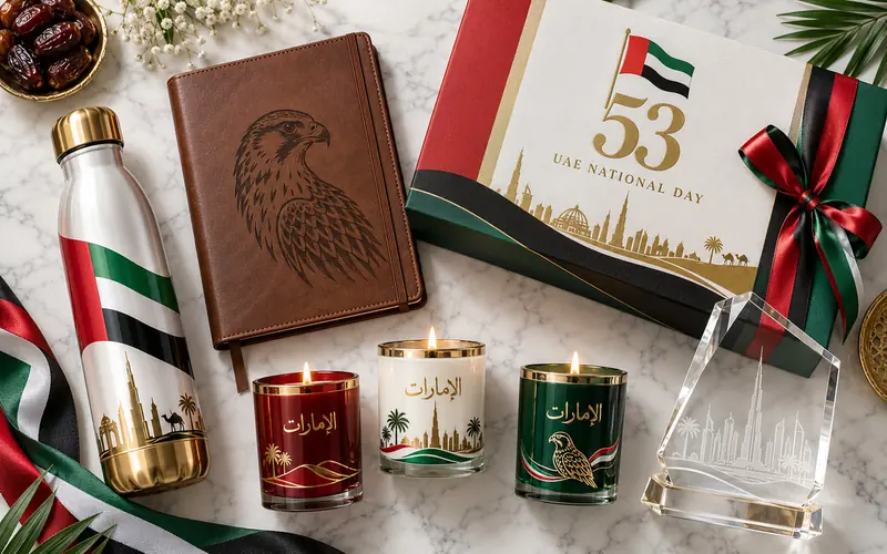 UAE National Day corporate gifts UV printed and laser engraved