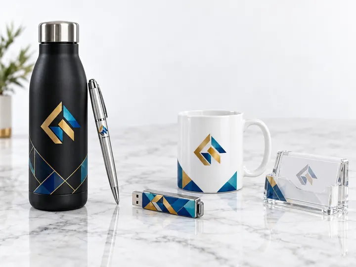 UV printed branded corporate gifts bottles and mugs for UAE company