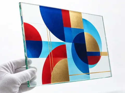 UV printing on glass panel with vivid colours